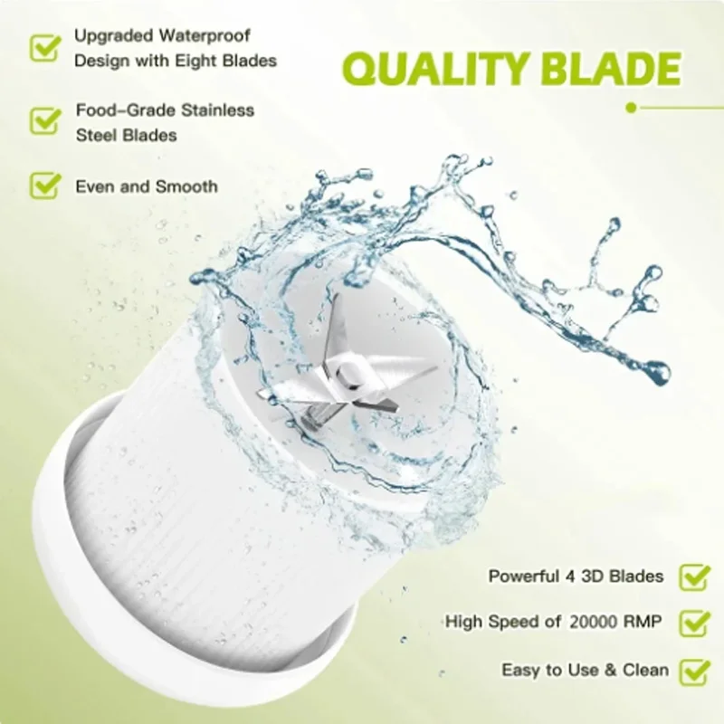 Portable Electric Juicer Usb Rechargeable Fruit Blender Handheld_voghion.com