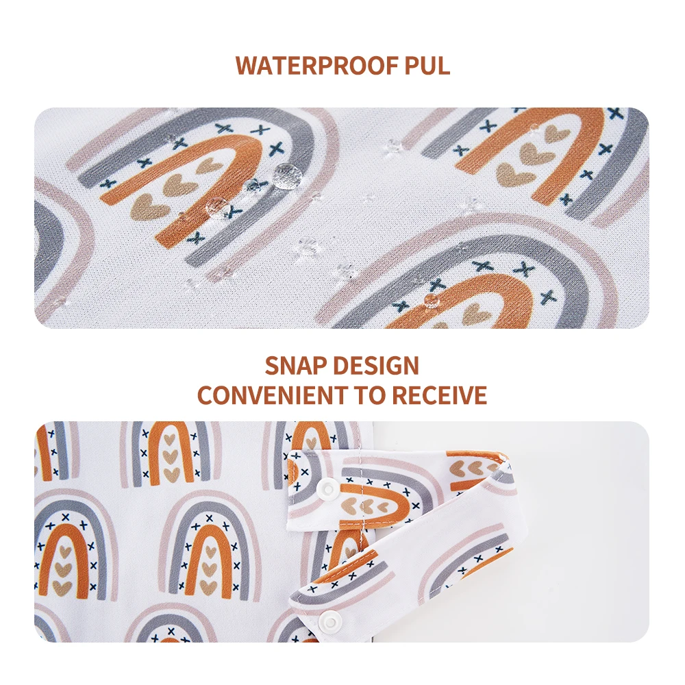 Diaper Changing Pad Diaper Changing Mat 2PCS Animal Print Washable Changing Mat Bamboo Charcoal Inner Portable Nappy Pad For Baby