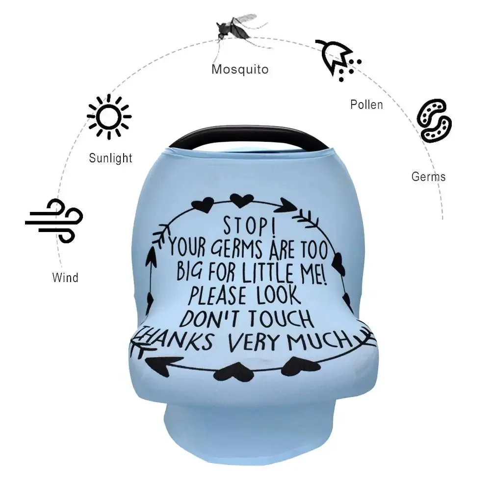 Multifunction Stretchy Baby Car Seat Cover Nursing Cover Breastfeeding Shopping Cart Grocery Trolley Covers Carseat Canopy