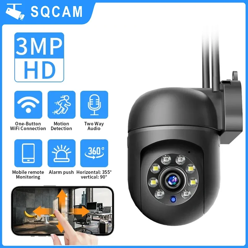 

SQCAM 1080P Wifi survalance camera IP Camera Auto Tracking Waterproof outdoor wifi surveillance cameras Home security protection