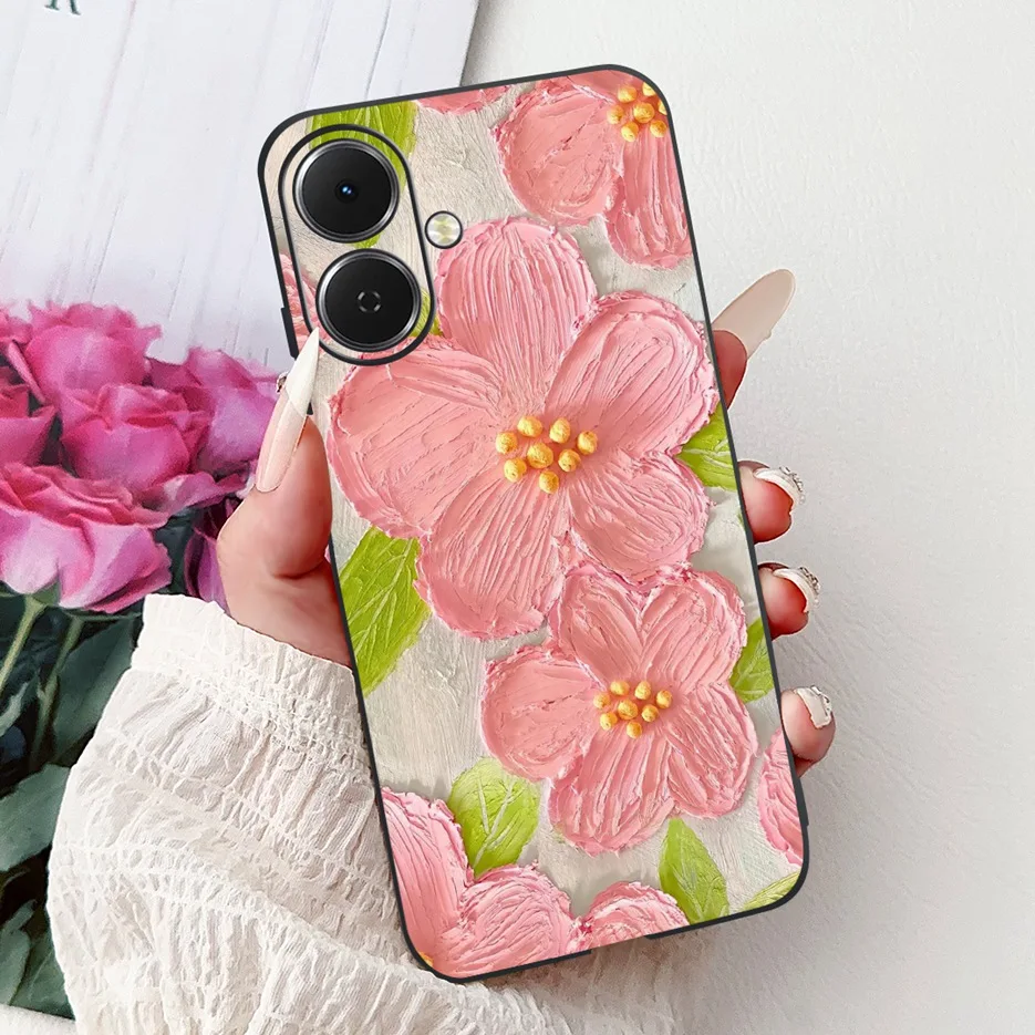 Stylish Painted Soft Silicone Phone Case - Vibrant Design Back Cover