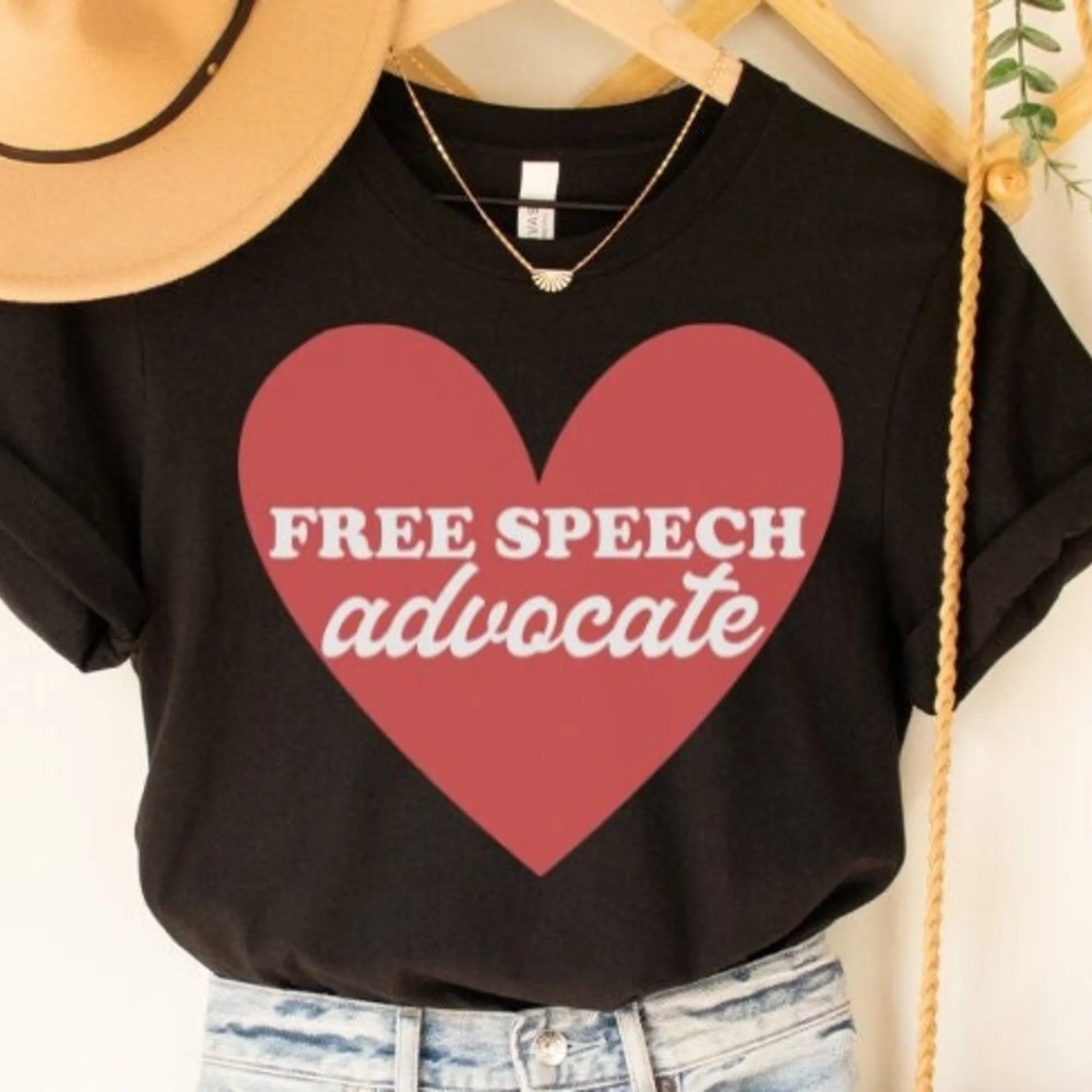 Free Speech Support Tee Free Speech Shirt Conservative Republican Gift Freedom Apparel