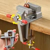 Mini Vise Aluminium Alloy Table Bench Clamps DIY Craft Mold Fixed Repair Tools Multifunctional Bench Vise Flat Table Screw Vise 1