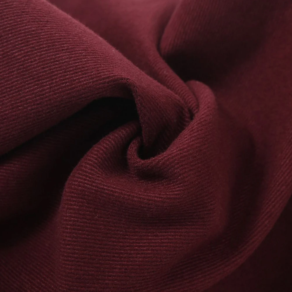 Plus Size Women's Straight Leg Jeans Premium Casual Burgundy Color Thick Denim Long Pants Vintage High Waist Autumn Winter 2025