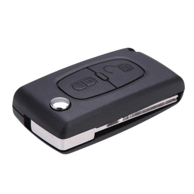 Porte-clés télécommande 2 boutons, boîtier de clé vide, couvercle de clé  télécommande, boîtier de remplacement pour Peugeot 206 - AliExpress