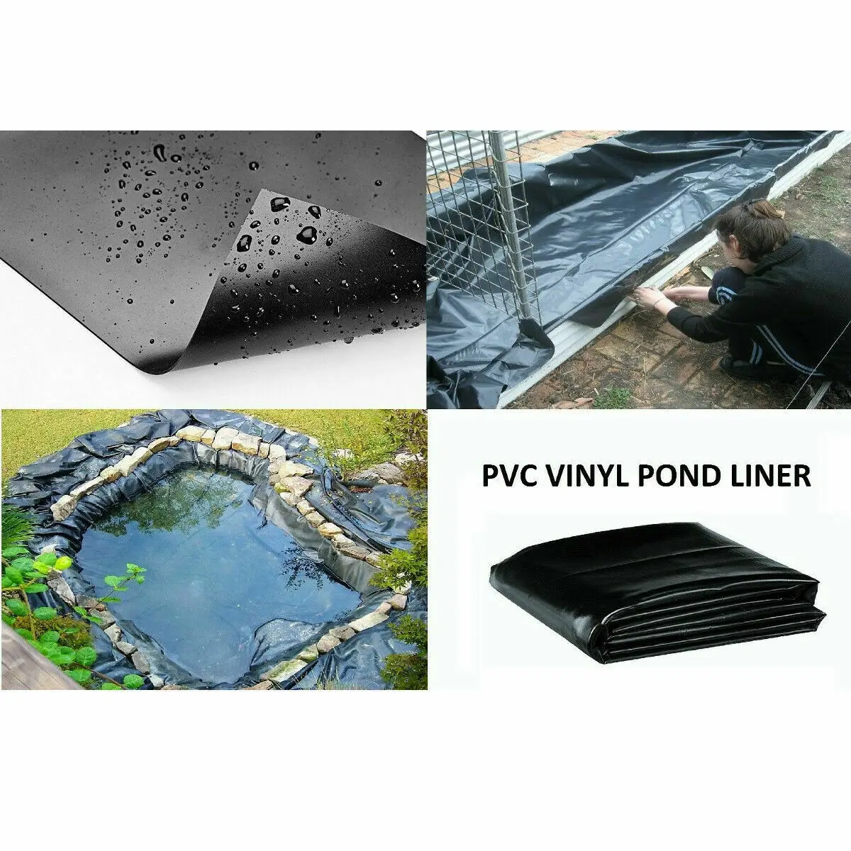 4X4m /3X3 Large Fish Pond Liner Garden Pools Reinforced Landscaping Pool Pond Waterproof Liner Cloth 0.1m thickness