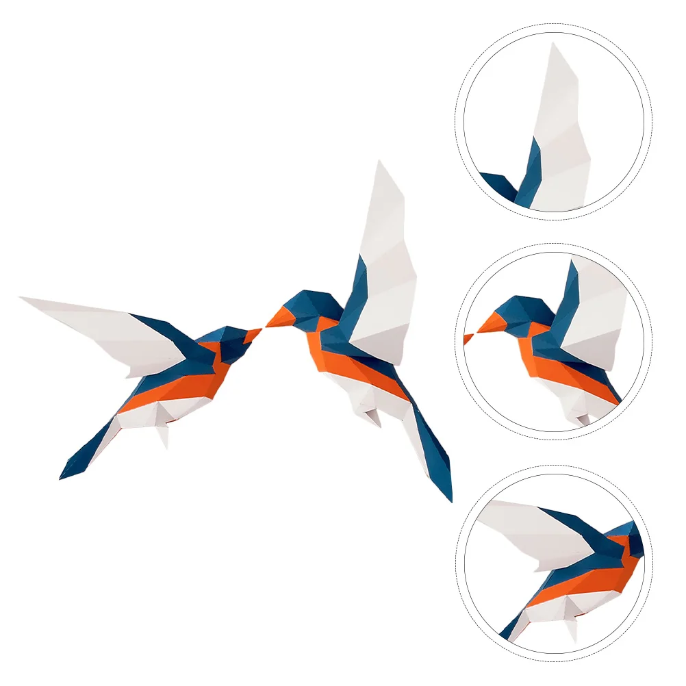 

3 D Household Origami Bird Wedding Decor Birds Hanging Wall Sculpture Import Jam