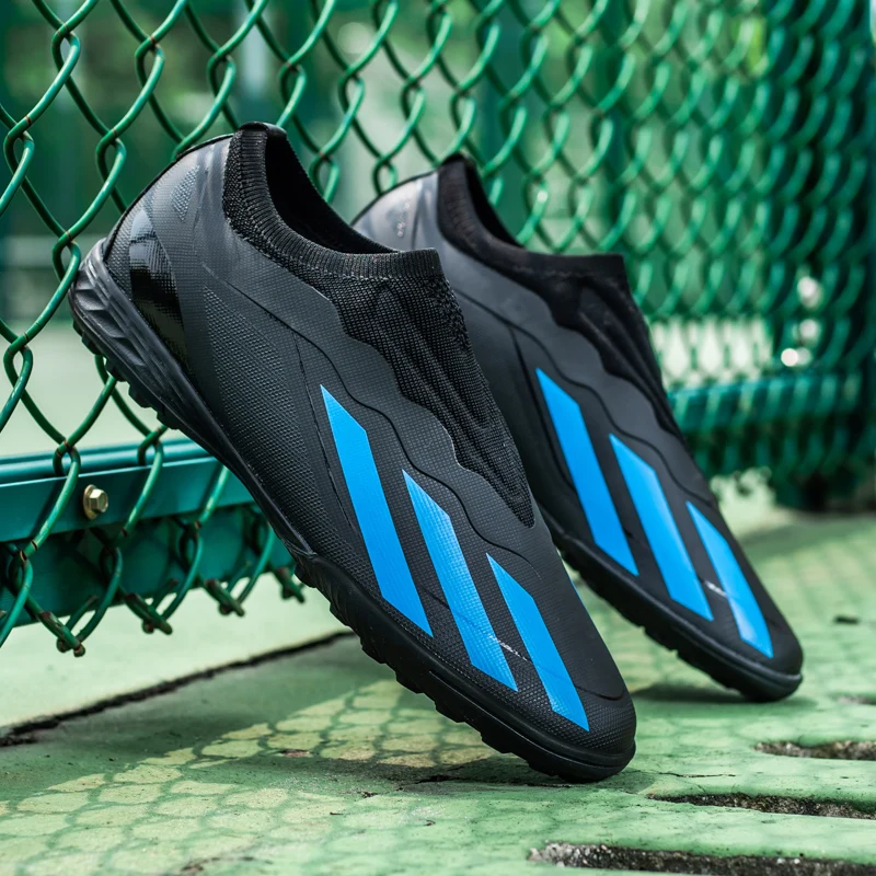 Original Men's Soccer Shoes  Non-Slip Turf Soccer Unisex Cleats AG/TF Training Slip On Football Shoes Kids Sneaker Free Shipping