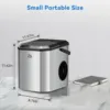 Ice Maker Countertop with Bullet Ice, 10,000pcs/26Lbs/Day, Portable Ice Machine w/Ice Scoop, 45lb Quiet Design and Self-Cleaning 6
