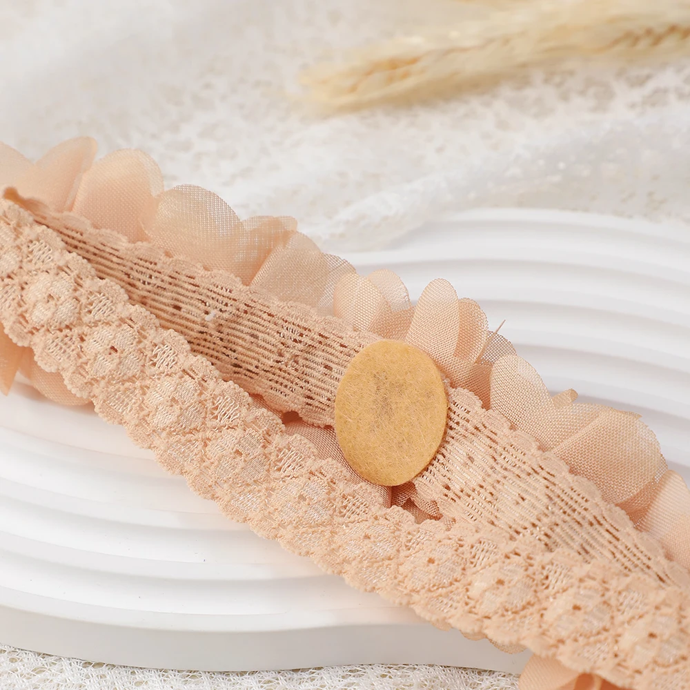 3/Pcs/Set Retro Baby Flower Headband Chiffon Hair Bands Handmade DIY Headwear Hair Accessories for Kids Children Newborn Toddler 5