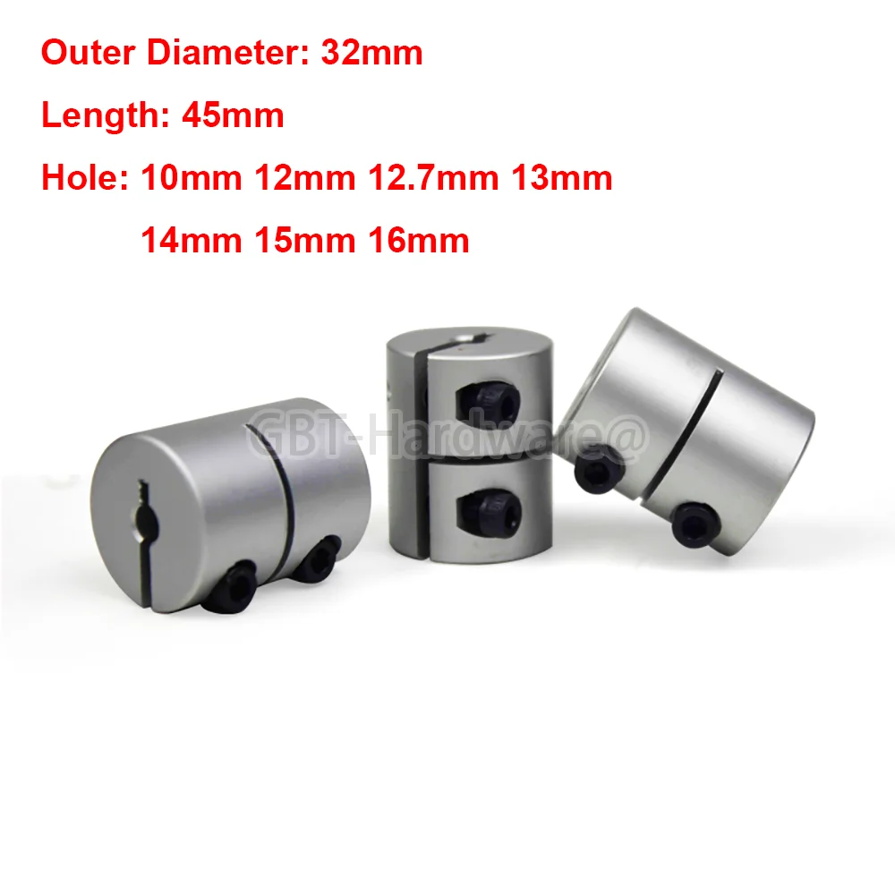 

OD 32mm CNC Shaft Coupling Rigid Clamping Jaw High TEMP 300°C Bore 10/12/12.7/13/14/15/16 mm Motor shaft Joint Connector Motor