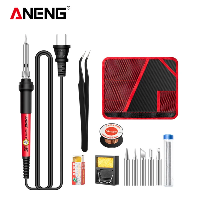 SL103/SL102/SL101 60W Digital Electric Soldering Iron Kit Temperature Adjustable 220V 110V Welder Tool Soldering Tips Rework hot air soldering Welding Equipment