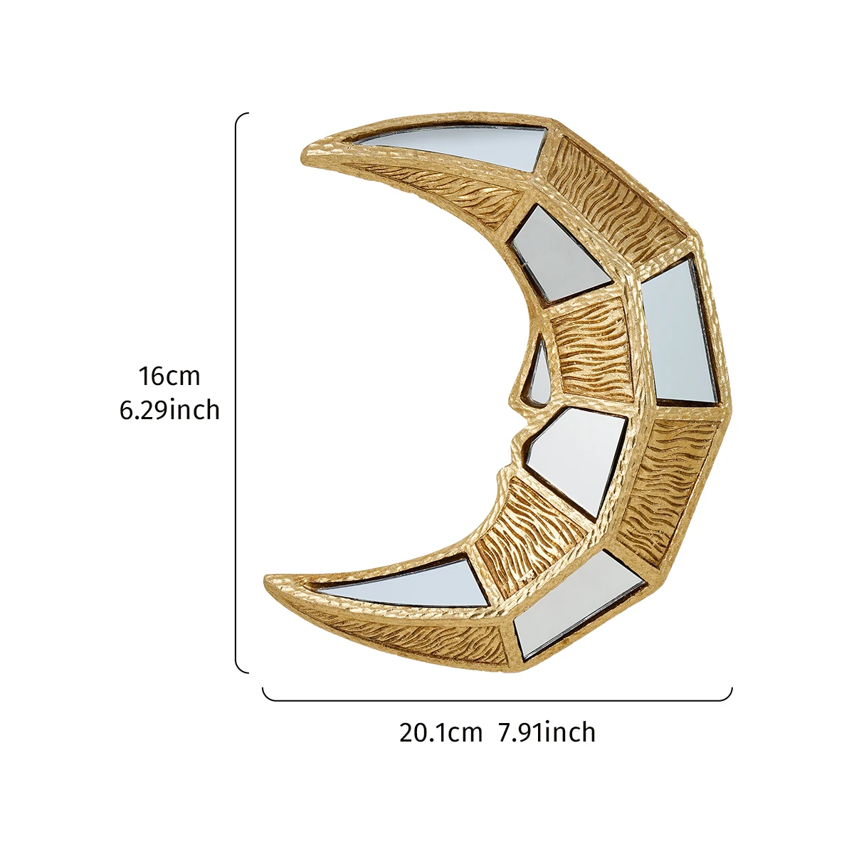 1PC, creative modern striped crescent moon pendant, suitable for new moon decoration during Eid al-Fitr and home decoration