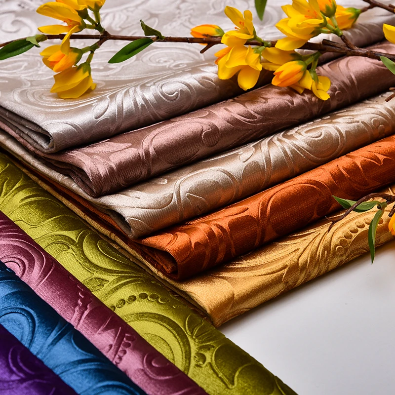 

Европейский стиль, Золотая Бархатная ткань для дивана с тиснением, утолщенная фланелевая подушка, скатерть, занавеска «сделай сам», ткань для украшения дома