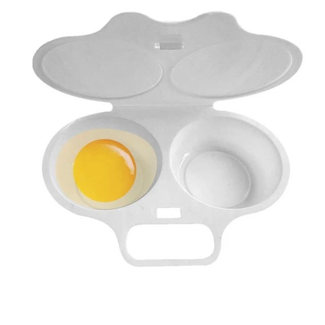 Microwave Egg Cooker 2-Cavity Hard Boiled Egg Maker Egg Steamer Save Time  For Corn Cake Fried Eggs Sandwich Boiled Eggs - AliExpress