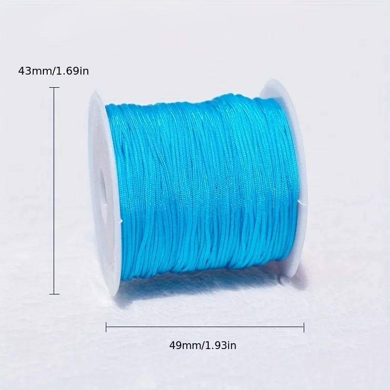 Vibrant Nylon Jewelry Thread Cord for DIY Creations - Assorted Colors, High Quality, 0.8mm Thickness 20m Length
