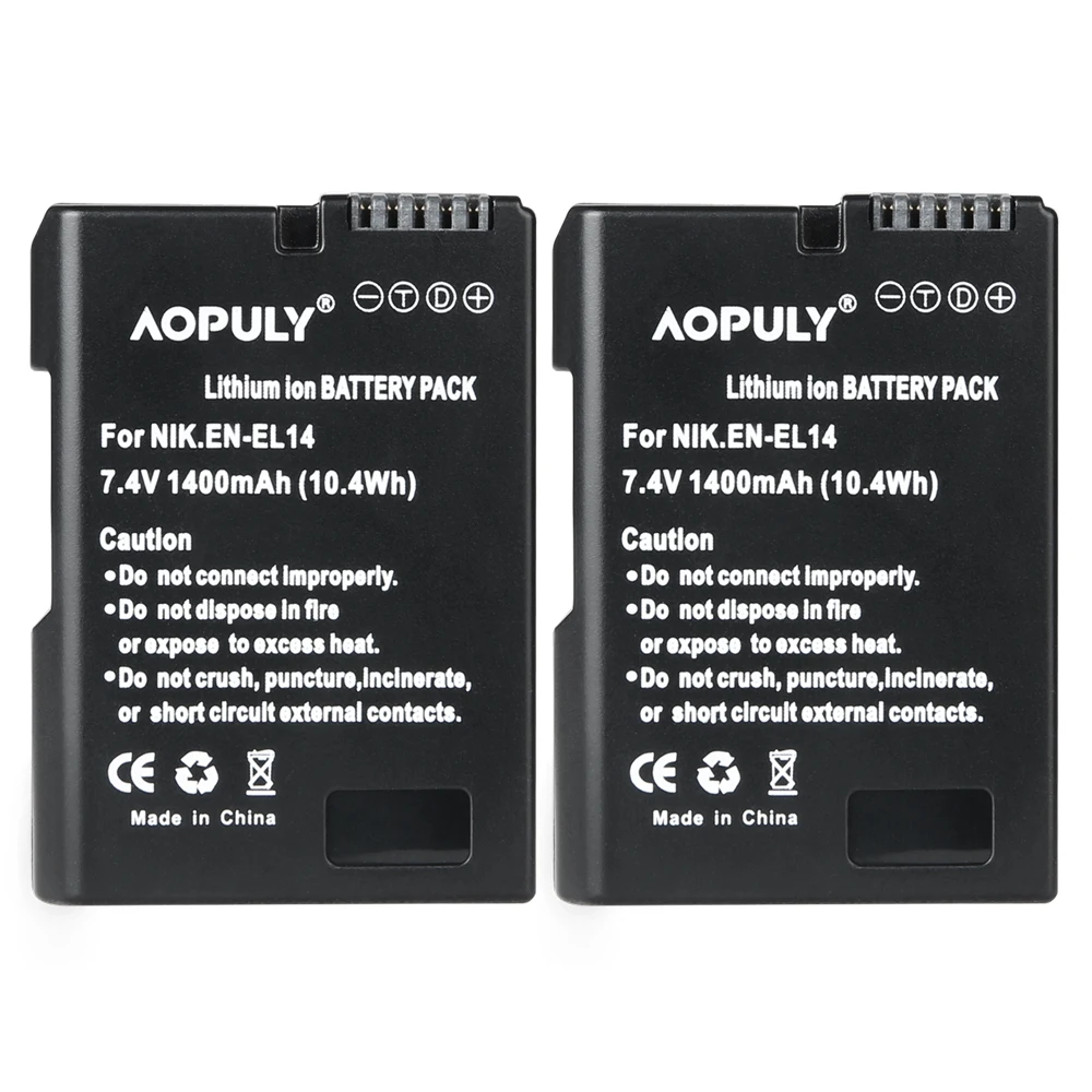 EN-EL14 EN-EL14a EN EL14 Battery decoded bateria + Dual USB Charger For nikon ENEL14 d5300 d5200 d5100 d3100 d3200 P7100 P7800 