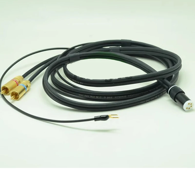 Originale Olandese Van Den Hul Vdh D-502 Lp Vinile 5 Ago Giradischi Segnale Cavo Cavo Ibrido Tonearm