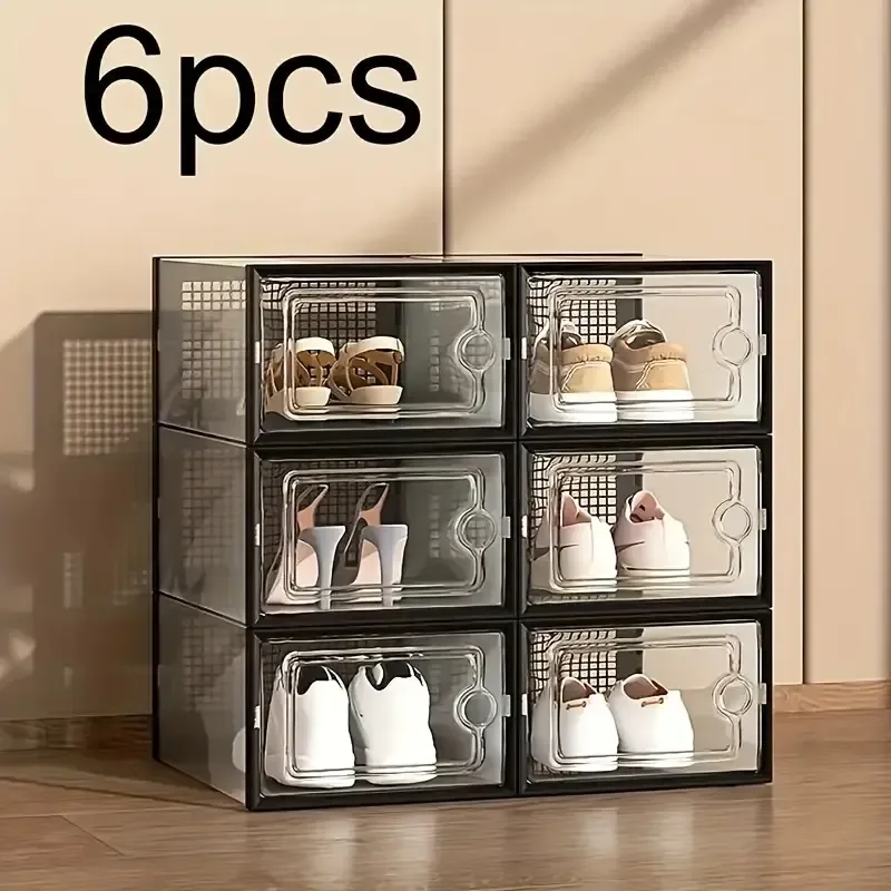 Transparent Stackable Shoe Storage Boxes 2