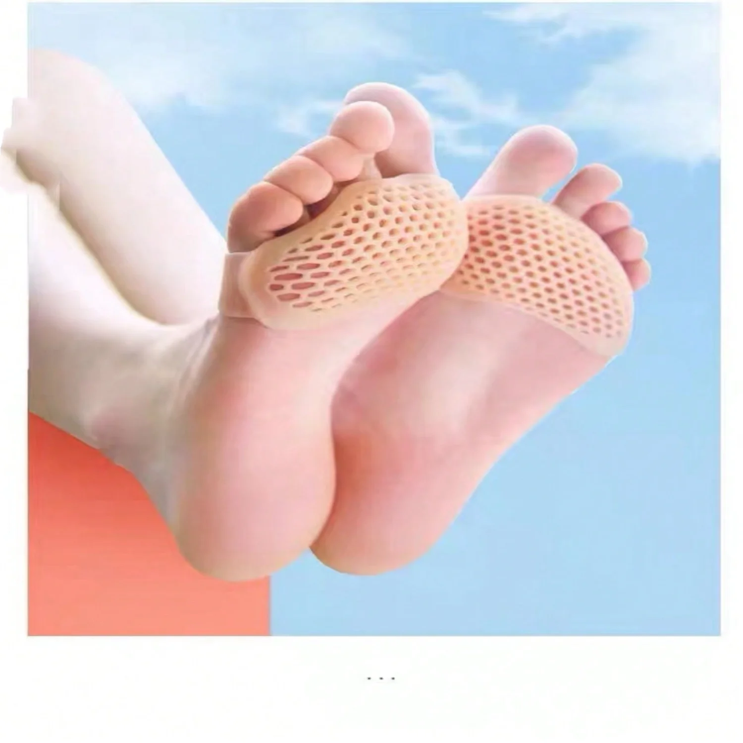 1 Pair Silicon Gel Forefoot Pad For Women's High Heels Anti-Slip And Anti-Wear Half Insole Soft And Thick Foot Care Cushion Pa