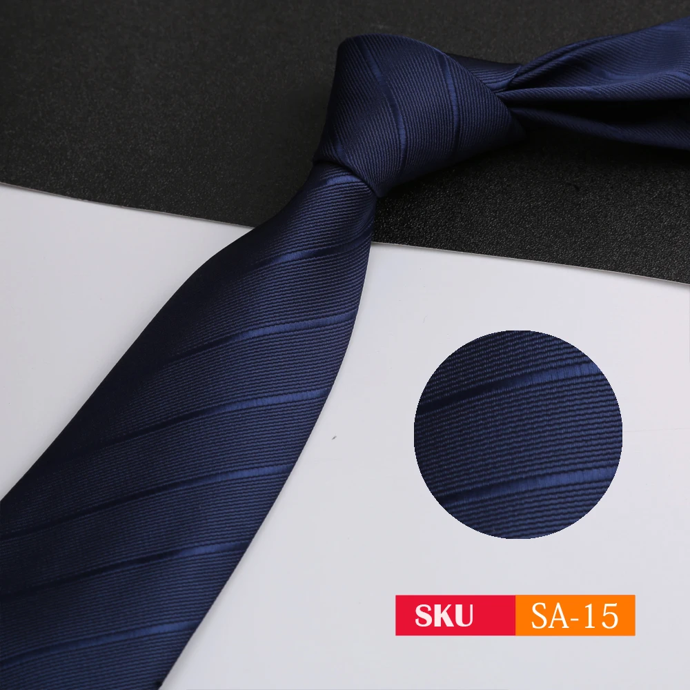 Luxuriöse 8CM Herrenkrawatten, einfarbig, Twill, gestreift, kariert, für den Mann, Bräutigam, Business, Party – Detail 18
