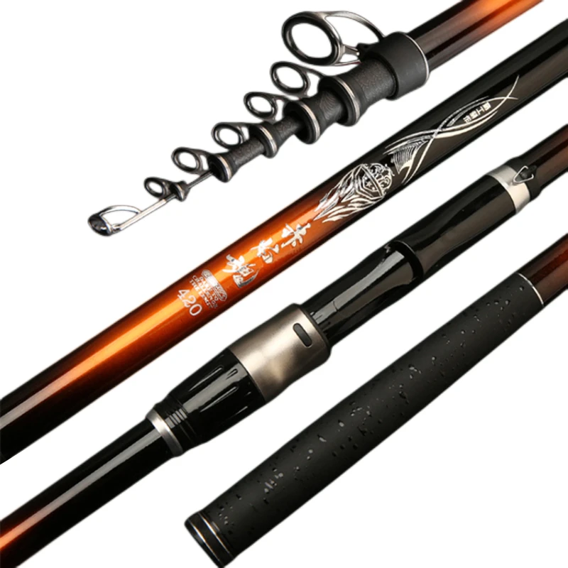 

Superhard Rock Fishing Rod High Carbon Long Section Telescopic Fish Pole Distance Throwing Rod Canne a Peche Fishing Accessories