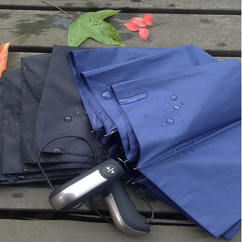 Wind Resistant Folding Automatic Umbrella Rain Women Auto Luxury Big Windproof Umbrellas Rain For Men Black Coating 10K Parasol