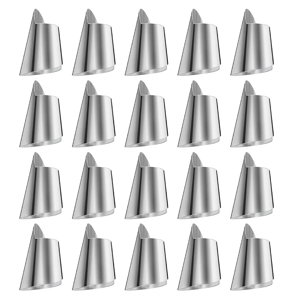 Finger Protector Cutting Thumb Guard Kitchen Sheller Stainless Steel Nail Vegetable Peeler Tools Seafood Chopping Finger 20Pcs