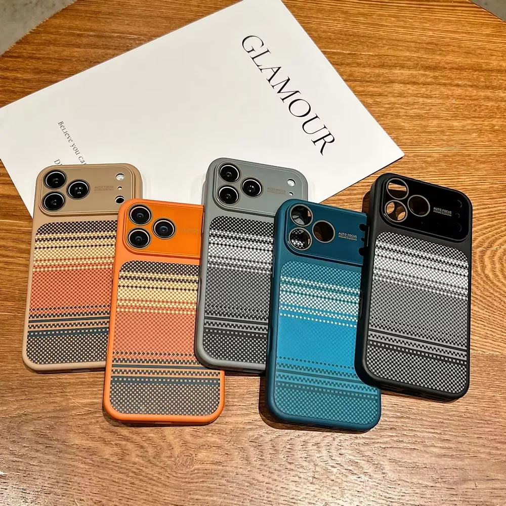 Luxury Carbon Fiber Pattern Phone Case - Magnetic Wireless Charging & Lens Protection