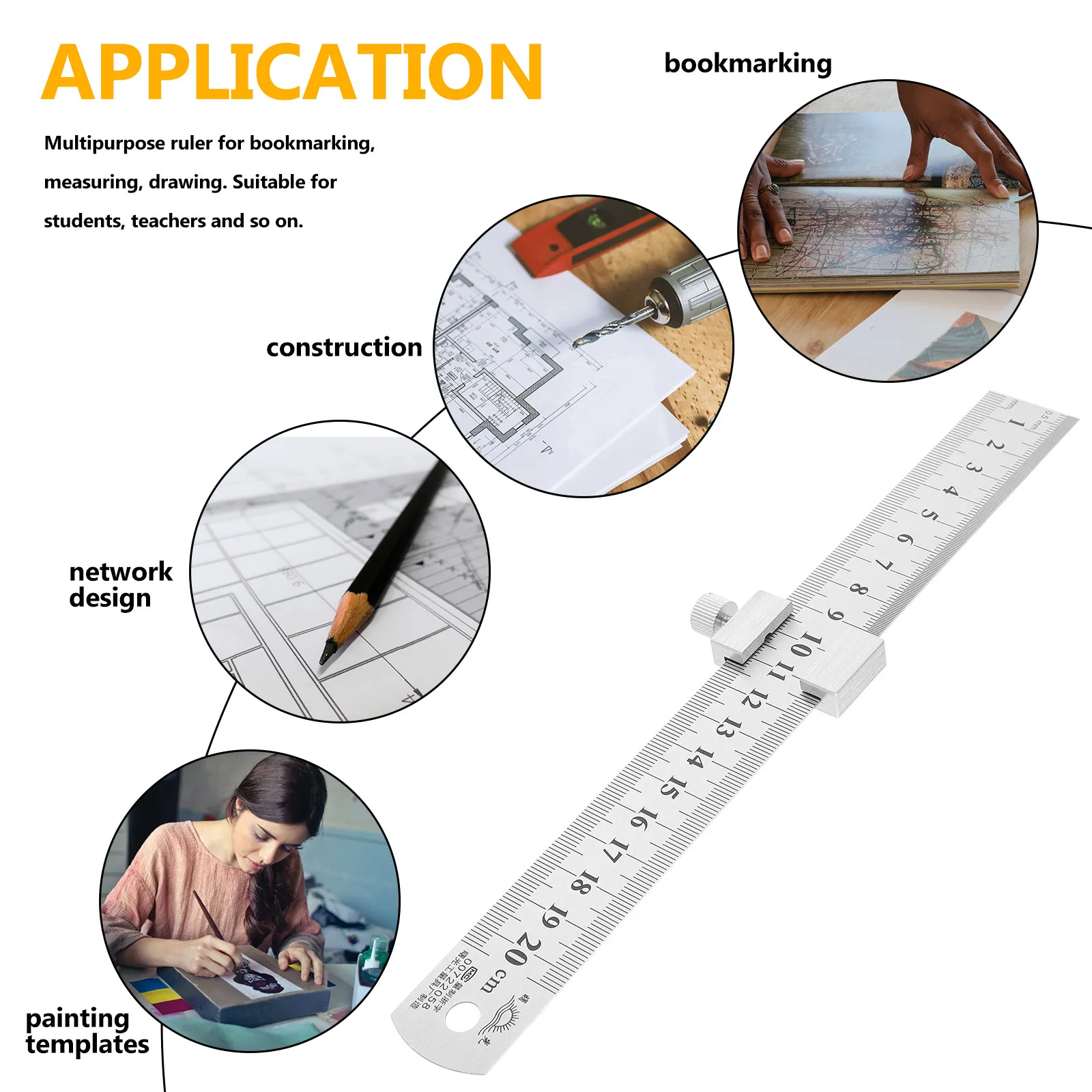 1세트 산업용 등급 스테인레스 스틸 자 건축가를 위한 정밀 포지셔닝 블록이 있는 강력한 하중 지지 금속 자