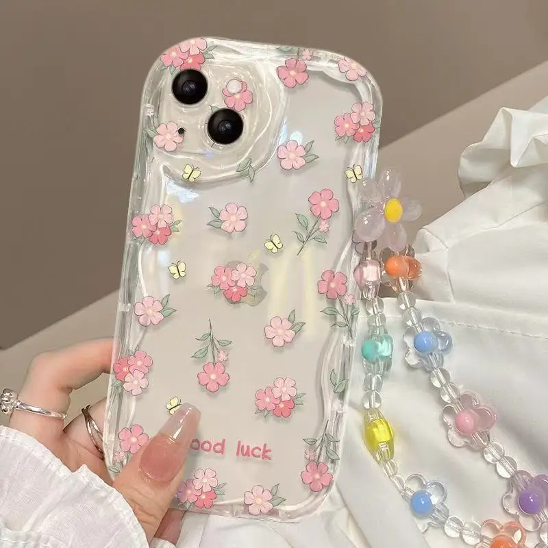 Charming Flower Design Phone Case - Cute Patterned Protective Cover