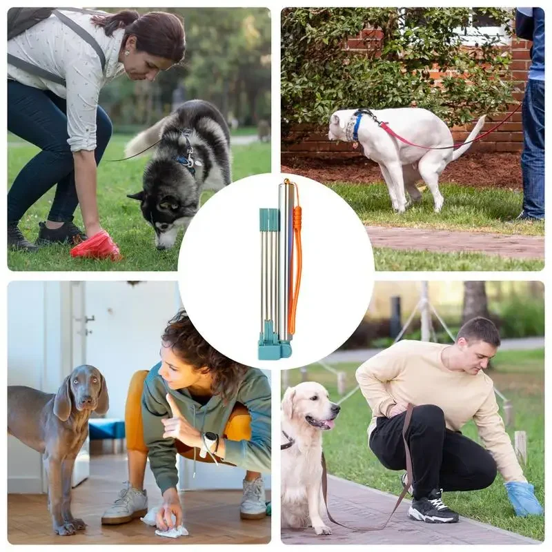 Pet Dog Long Handle Pet Pooper Scooper Foldable Dog Pee Catcher Urine Stick multifunctional Poop Catcher Waste Cleaning Tool