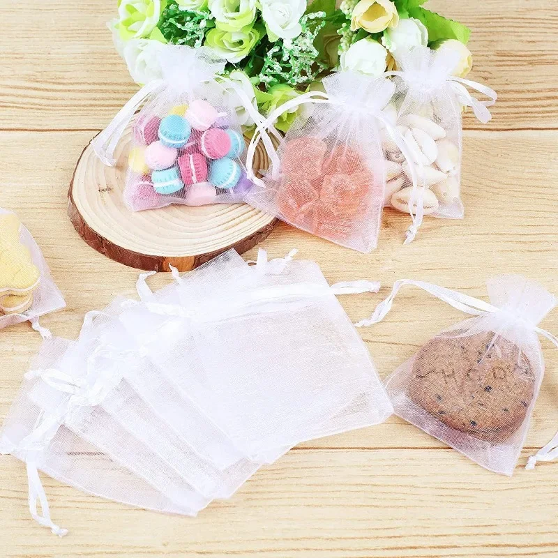 1–200 Stück Organza-Beutel mit Kordelzug, Geschenktüten, Süßigkeiten, Schmuck, Party, Hochzeit, Geschenktüten, Geschenk für Weihnachten, Süßigkeiten, Hochzeit, Geburtstag – Detail 13