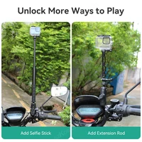 For GoPro 13 12 11 10 Motorcycle Bicycle Holder Handlebar Mount Bracket For Insta 360 X5 X4 DJI OSMO 360 Action 6 5 4 Accessory - Image 6