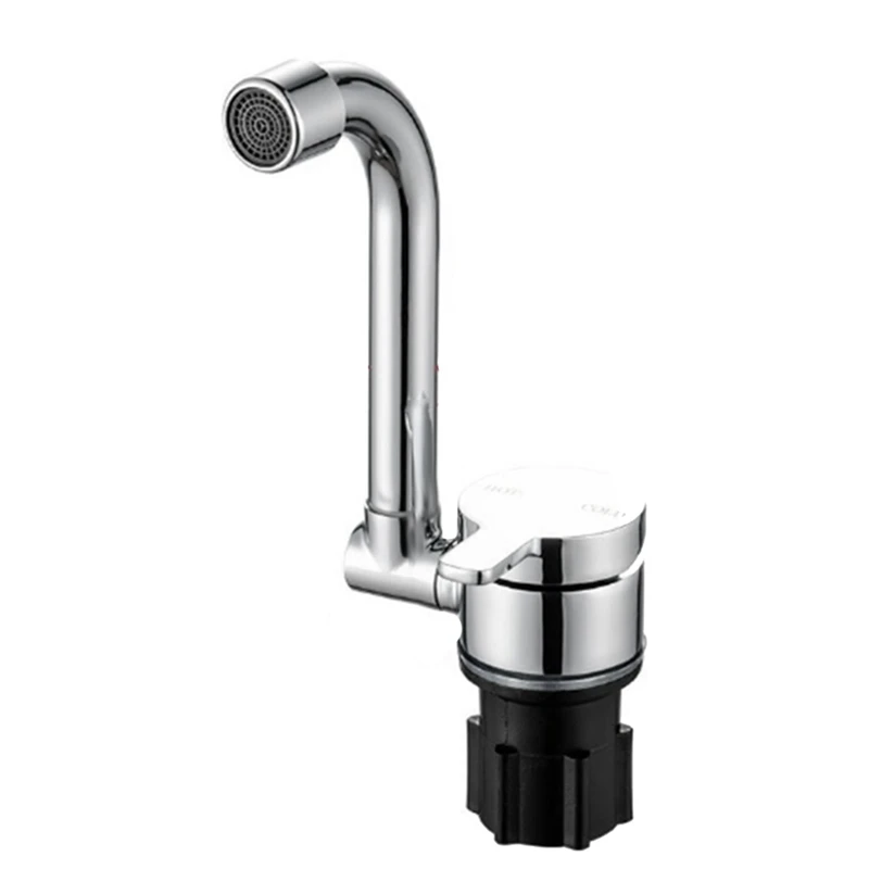 Copper Faucet High-End Folding Faucet Water Tap 360 Degree Cold Hot Water Faucet For Marine Boat Yacht high quality kitchen bath fixtures cold hot water faucet 180 degree collapsible faucet used for rv yacht boat