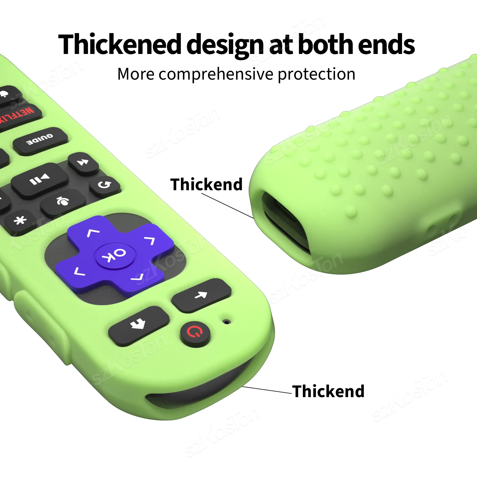 Silicone Case Protective Cover Roku Voice Remote Pro 2nd Edition RCB1R /RCOS1 TV Remote Control Sleeve Protector Dustproof