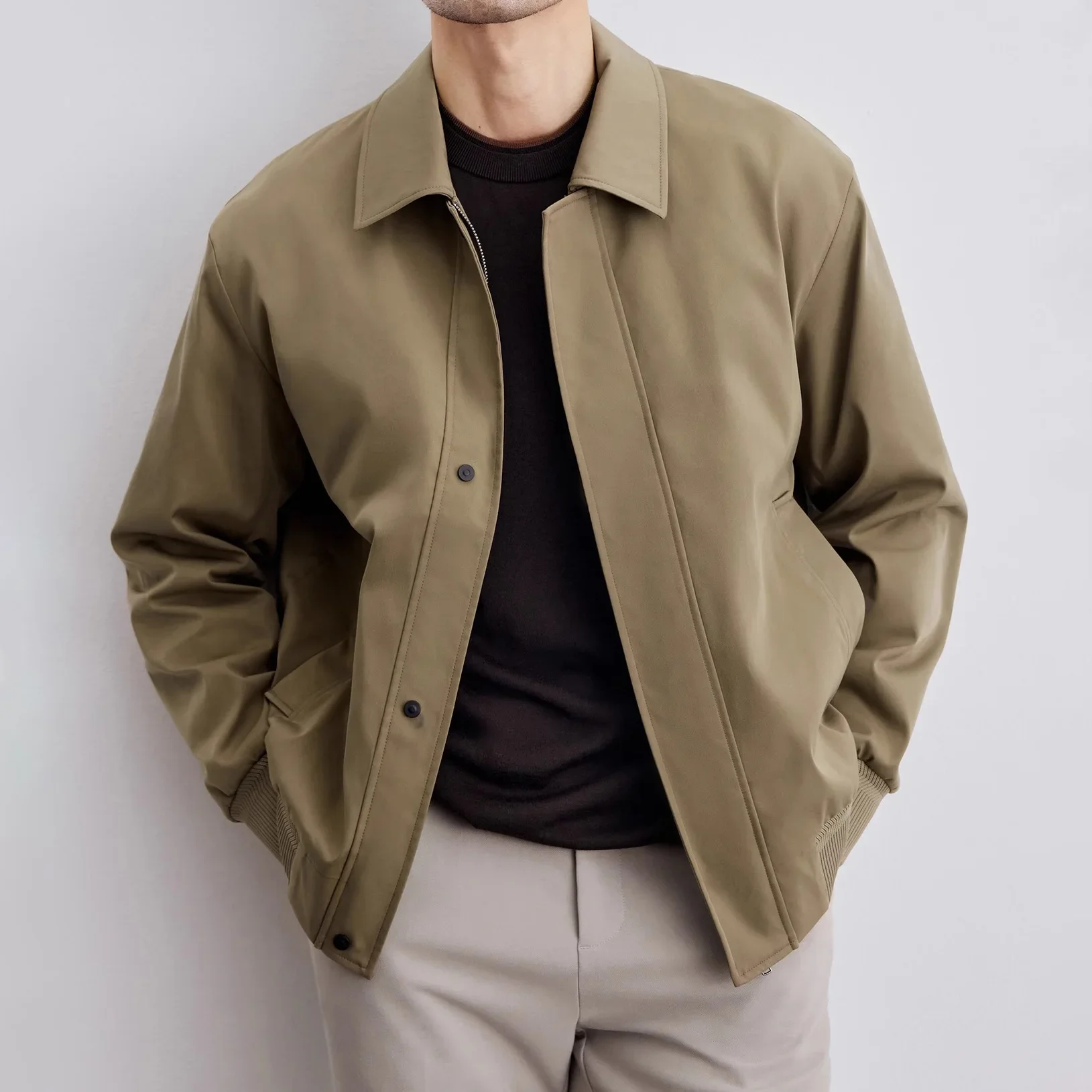 Men's Lapel Coat | Color Matching