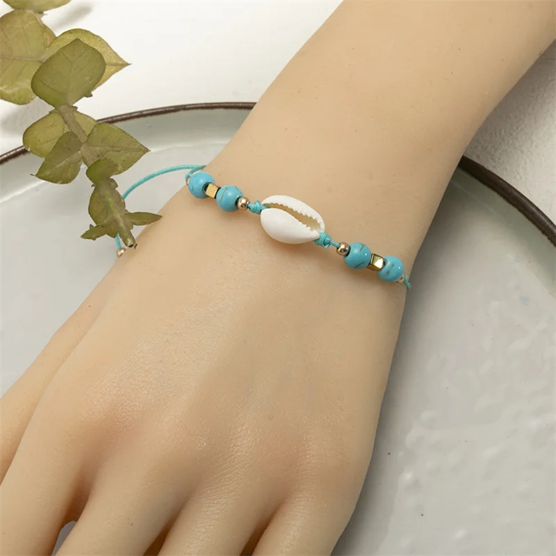 Neue 12 Teile/los Shell Seestern Armband Set Weben Armbänder Set Frauen Einstellbare Handgemachte Seil Geflecht Armband Schmuck Party Geschenk – Detail 10