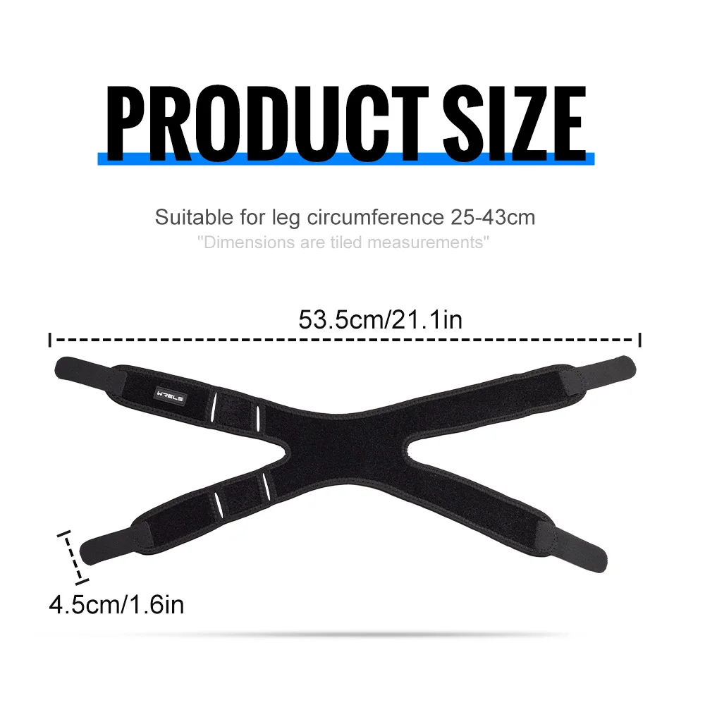 WRELS 1Pcs Sports Patella Strap Adjustable Knee Sleeve Professional Patella Knee Brace Pro Support for Running Riding Football view 6