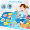 80x50cm Cartoon Musical Piano Mat Floor Play Mat For Kids Educational Toys Jazz Drum Toys with 6 Instruments Sounds Music Toys 6
