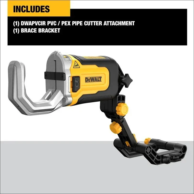 Dewalt 임팩트 커넥트 구리 파이프 커터 부착 PVC/PEX 컷, 18V/20V 임팩트 드라이버 전동 공구 액세서리, DWAPVCIR