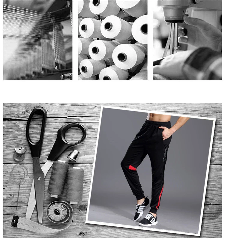 Men Running Sport Pants With Zipper Pockets Football Joggings Training Sweatpants Basketball Soccer Trousers workout pant Male