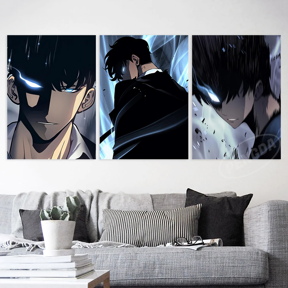 solo leveling Anime Video Game Canvas Art Poster and Wall Art Picture Print  Modern Family bedroom Decor Posters - AliExpress