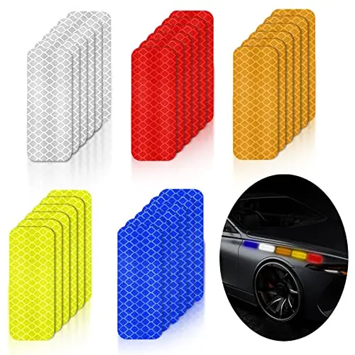 

30pcs set Self-Adhesive Reflective Stickers Waterproof Impact-resistant Wide Application PET Made