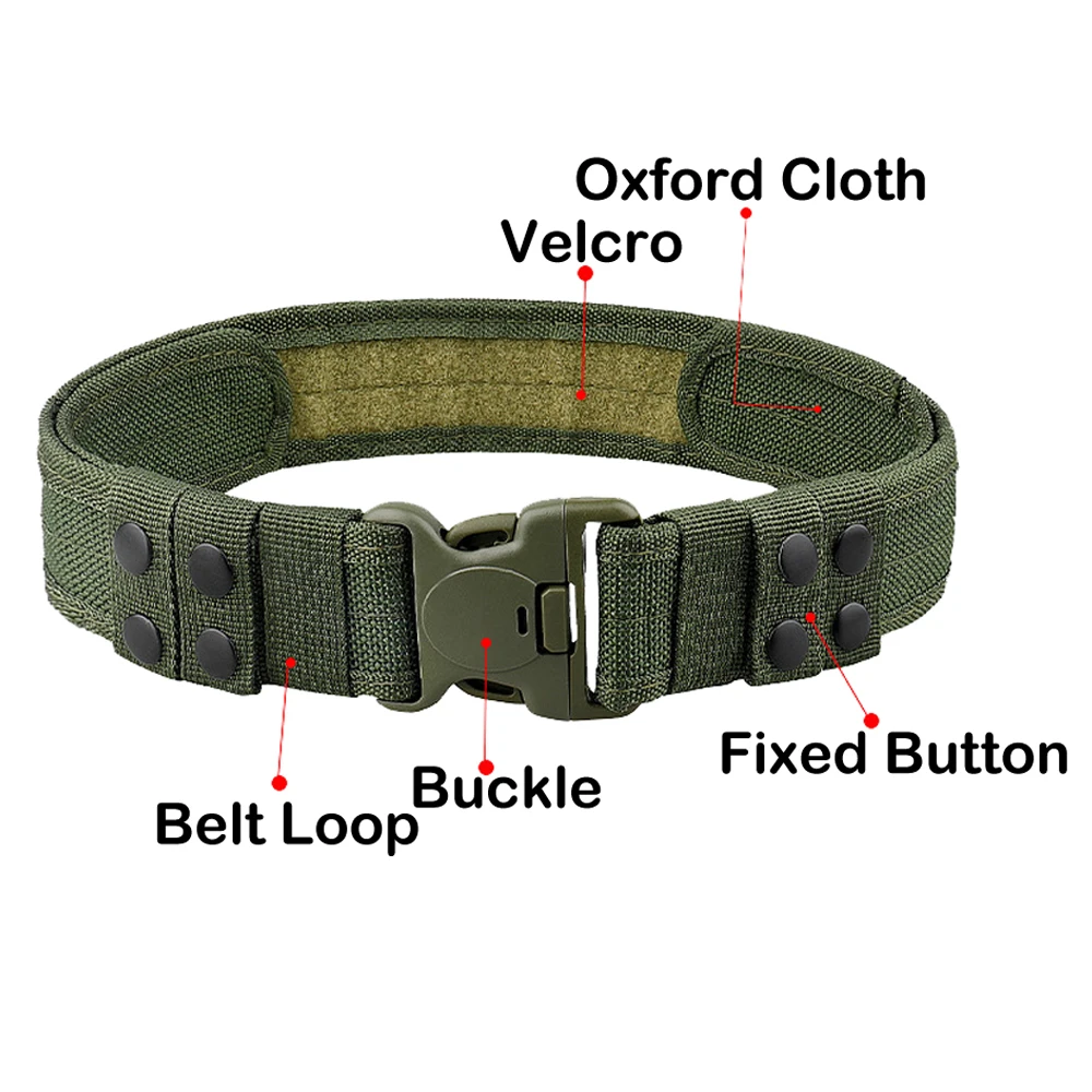130CM Tactical Men Canvas Waistband Quick-Break Belt Army Style Combat Belts High Quality Outdoor Hunting Camouflage Waist Strap