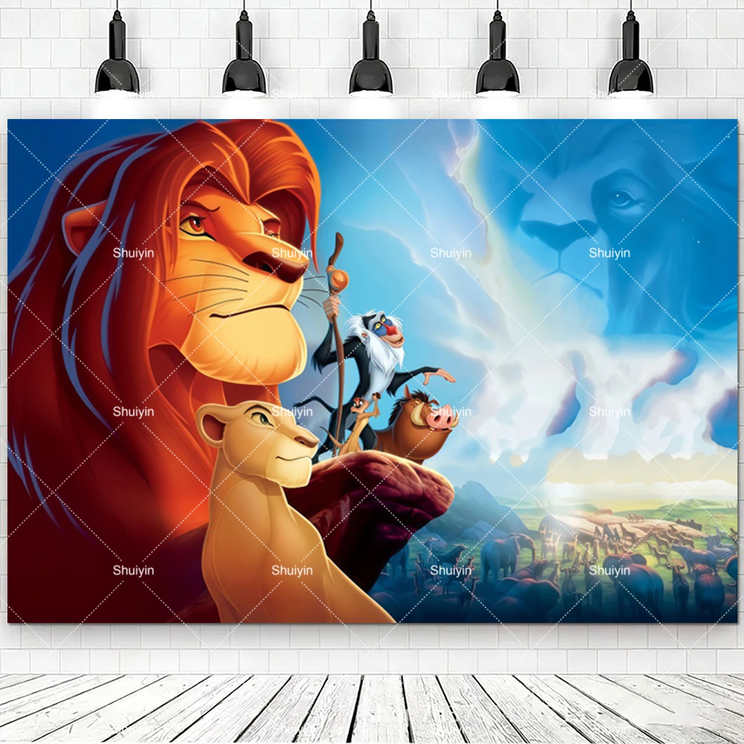 Lion King Cartoon Party Decoration Banner for Children's Birthday & Baby Baptism