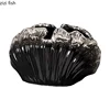 Ceramic Tissue Box Glazed Shell Clamshell Desktop Storage Box Ashtray Napkin Holder Toilet Paper Holder Home Decoraction Luxury 6