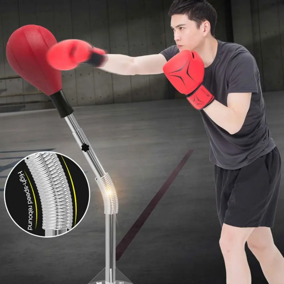 Best Quality Leather Speed Ball Punching Target Tumbler Standing Cobra Boxing Reflex Bag