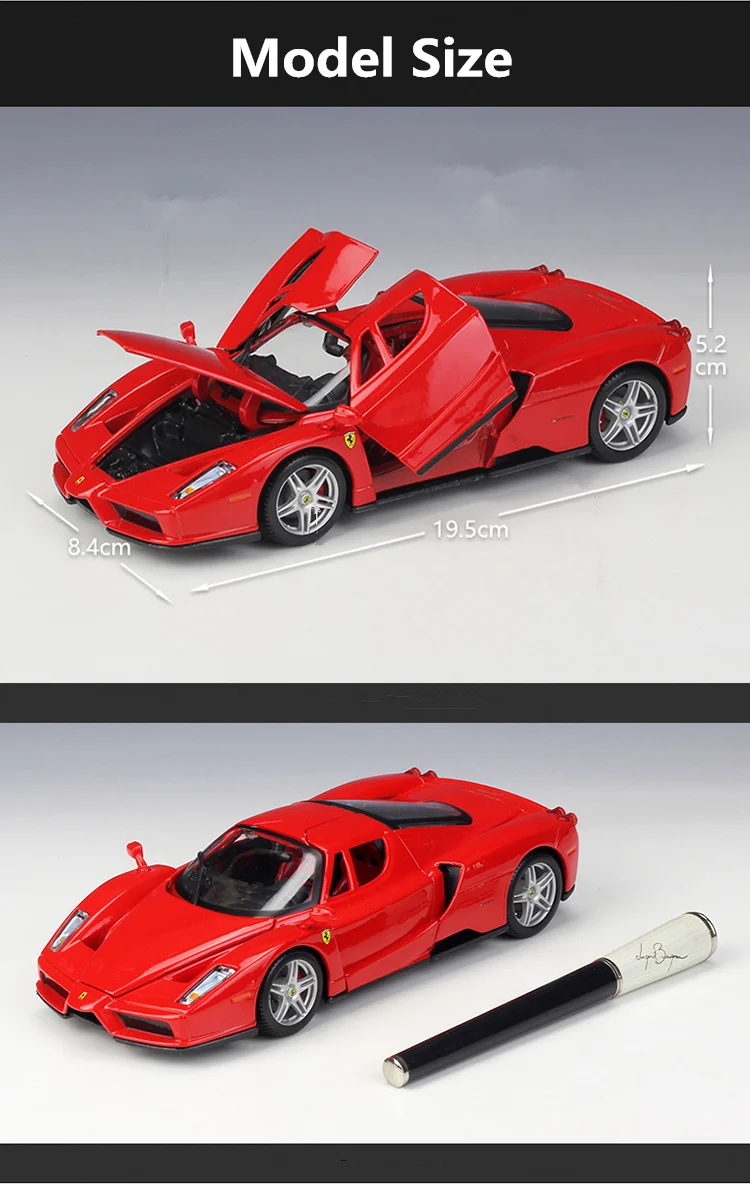 Bburago 1:24 Ferrari ENZO Alloy Sports Car Model Diecast