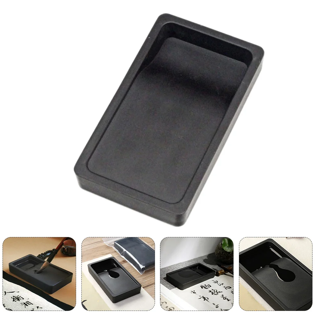 

5inch Handmade Water Ripple Square Ink Stone Student Calligraphy Inkstone Two-Sided Inkslab Lightweight Portable Inkstone